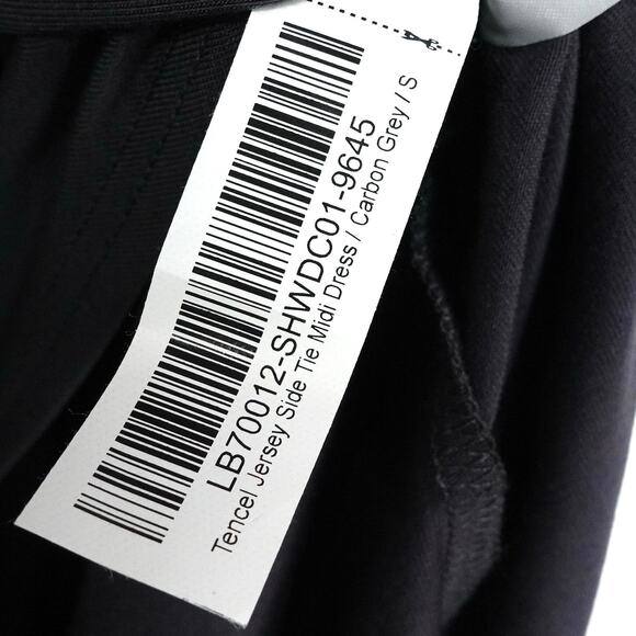 New Quince Carbon Gray Tencel Jersey Side Tie Dress Midi Wrap Women Small 404880 - Picture 8 of 11